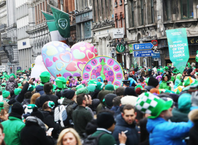 St Patrick's Day in Dublin last year.