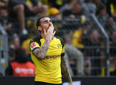 Alcacer came good for Dortmund, who were without captain Marco Reus.