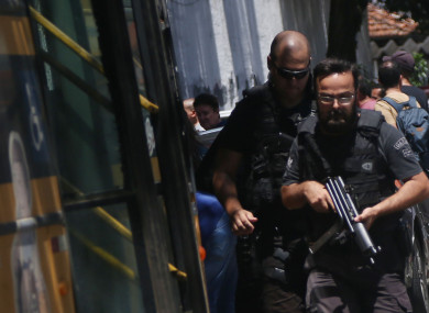 Police officers at the scene