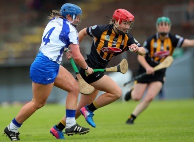 Kilkenny's Danielle Morrissey is tackled by Claire Whyte of Waterford.