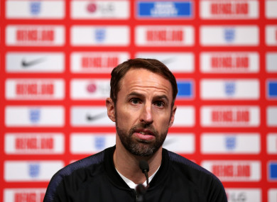 Southgate speaking at this evening's press conference.