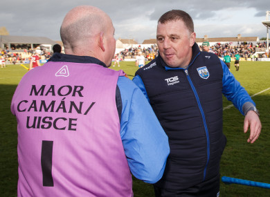 Paraic Fanning at the final whistle of yesterday's clash in Nowlan Park.