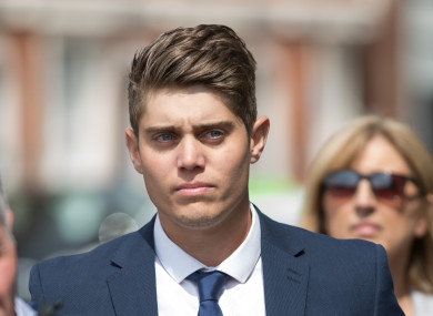Alex Hepburn arrives in court for sentencing.