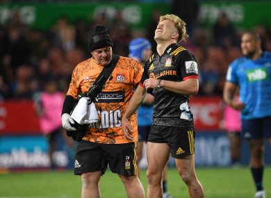 Damian McKenzie suffered a serious injury while in action for the Chiefs against the Blues.