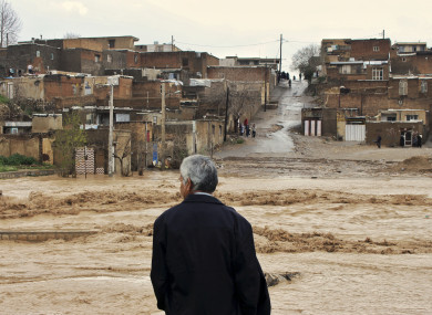 Floodwaters in the city of Khorramabad