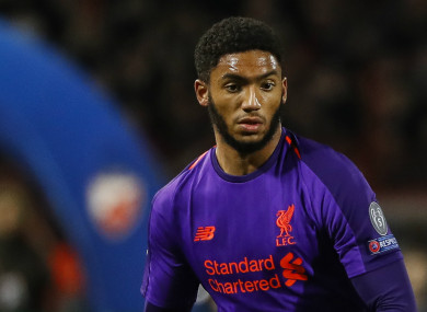Liverpool defender Joe Gomez.