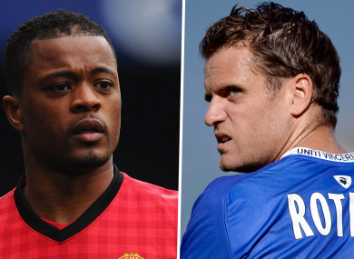 Patrice Evra and Jerome Rothen.