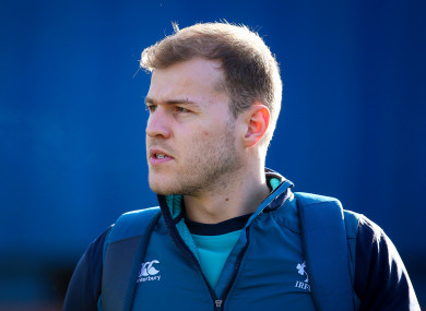 Will Addison pictured in Ireland camp in February.