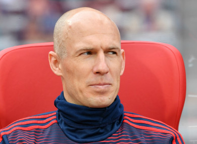 Bayern Munich winger Arjen Robben.
