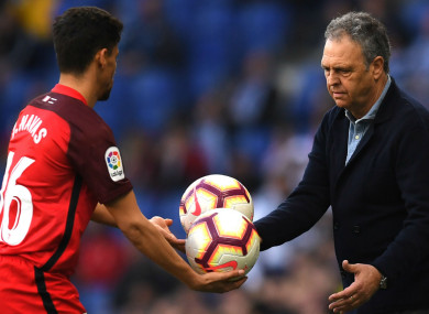 Jesus Navas and Joaquin Caparros at Sevilla.