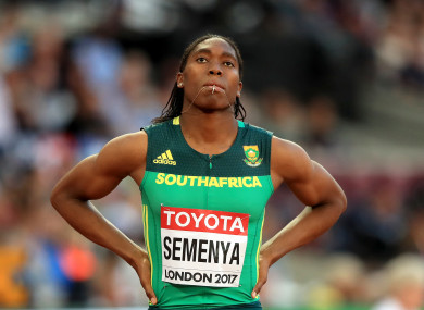 Caster Semenya released a statement on Wednesday.