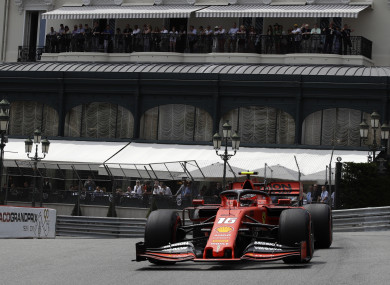 Charles Leclerc during third free practice at the Monaco Grand Prix.
