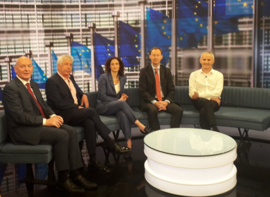 Candidates in RTÉ's studio today.