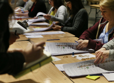 Ballots are counted in Dublin for the local and European election.