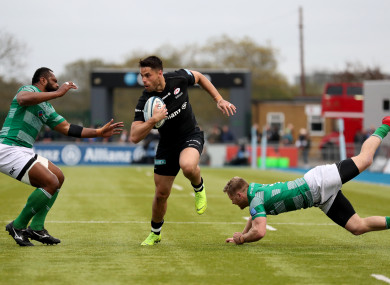 Sean Maitland starts on the wing for Sarries.