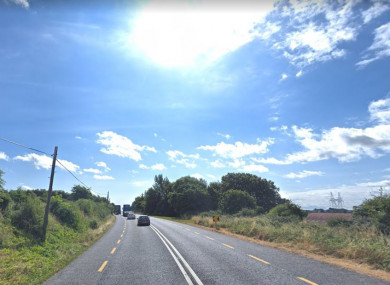 The stretch of road where the collision occurred.