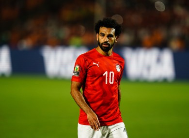 Mo Salah is competing for Egypt in the Africa Cup of Nations.