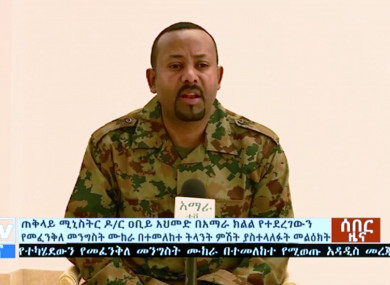 Ethiopia's Prime Minister Abiy Ahmed announces a failed coup as he addresses the public on television