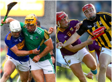 Tipperary, Limerick, Wexford and Kilkenny will be in action in the provincial finals.