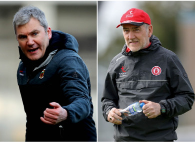 Mayo boss James Horan and Tyrone manager Mickey Harte.