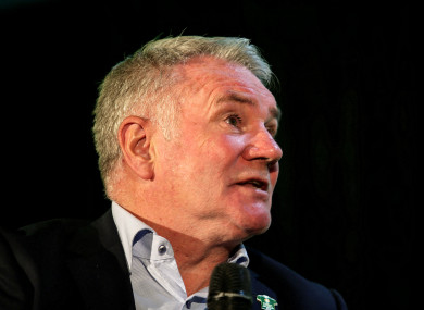 Ray Houghton pictured this afternoon at the launch of the National Football Exhibition at the University of Limerick.