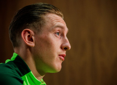 Ronan Curtis speaking on international duty for Ireland at the start of the month.