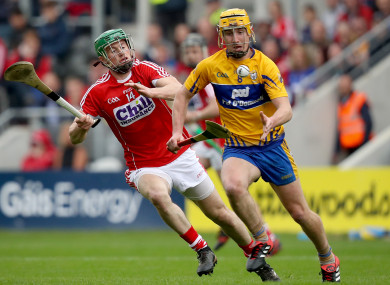 Cork's Seamus Harnedy and Clare's Colm Galvin are in opposition on Sunday.
