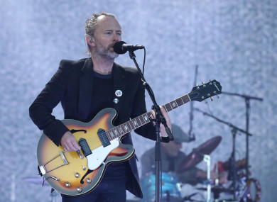 File photo of Thom Yorke performing of Radiohead performing onstage.