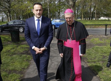 Leo Varadkar and Archbishop Diarmuid Martin.