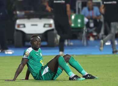 Mane looking dejected after Senegal lost out to Algeria in the African Cup of Nations final.