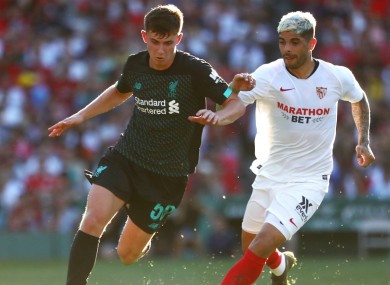 Liverpool in action against Sevilla in Boston.