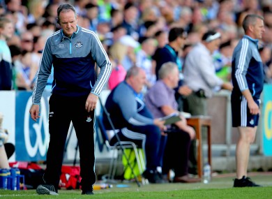 Dejection for Dublin hurling boss Mattie Kenny yesterday.