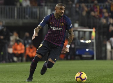 Kevin-Prince Boateng in action for Barcelona earlier this year.