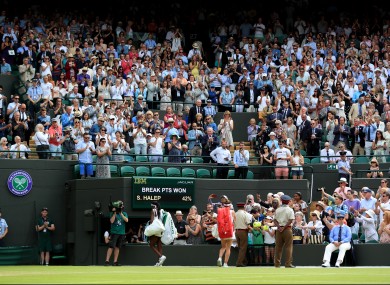 Gauff received a standing ovation on Court One.