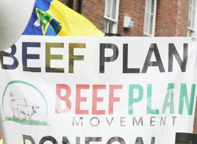 File photo - farmers protesting outside Leinster House on 10 July