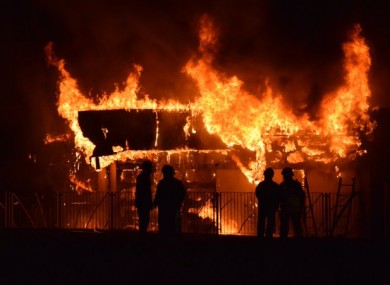 More than 80 firefighters have been fighting the blaze since yesterday.
