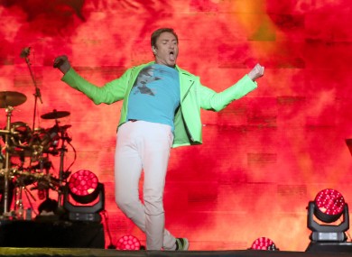 Duran Duran's SImon Le Bon playing the main stage at Electric Picnic 2017.