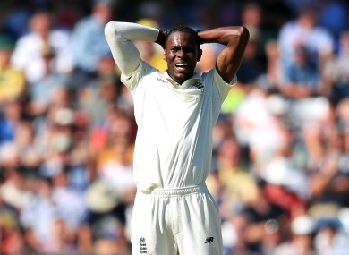 A dejected Jofra Archer.