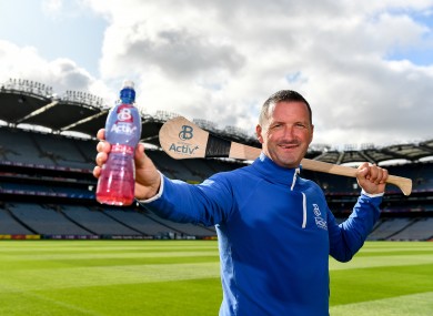 Brendan Cummins at the unveiling of Ballygowan Activ+ as the new Official Fitness Partner of the GAA/GPA yesterday.