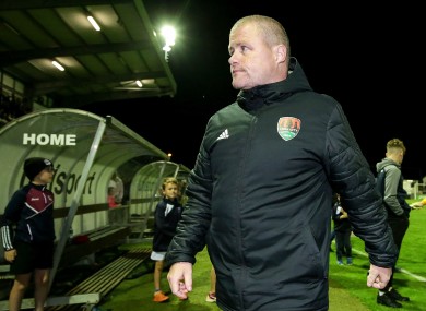 John Cotter leaving the pitch after losing to Galway United last week.