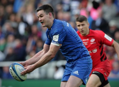 Leinster's Johnny Sexton in action in the Champions Cup final against Saracens earlier this year.