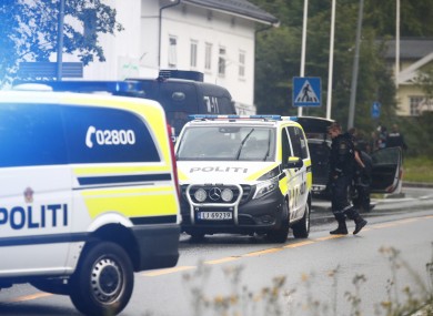 Police seen at the Al-Noor Islamic Centre after the shooting.