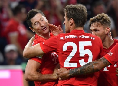 Lewandowski opened his account for the new season on the opening night.