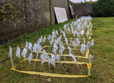 Memorial placed at the Tuam site today.