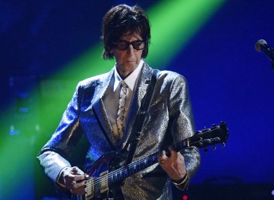 Ric Ocasek during the 2014 Rock and Roll Hall of Fame induction ceremony