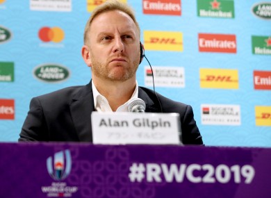 World Rugby’s Chief Operating Officer and RWC tournament director Alan Gilpin.
