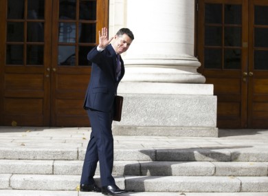 Minister for Finance Paschal Donohoe before the Budget 2020 announcements today.
