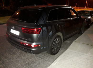 The Audi Q7 SUV seized during today's searches