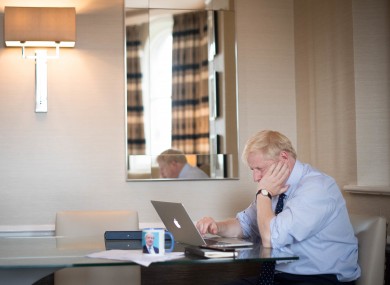 Boris Johnson prepares his keynote Tory conference speech for later today.