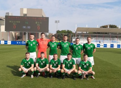 The Ireland team that faced Algeria.